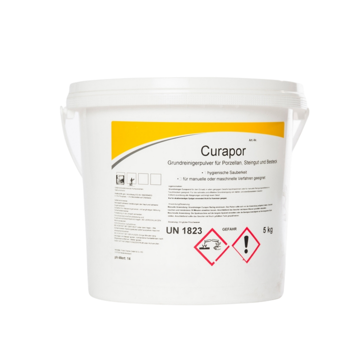 Besteck-/Porzelangrundreinigungspulver 5 kg 
UN1823